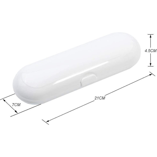 Bærbar Elektrisk Tandbørste Etui - Kompatibel med Oral B & Philips Sonicare (Hvid)