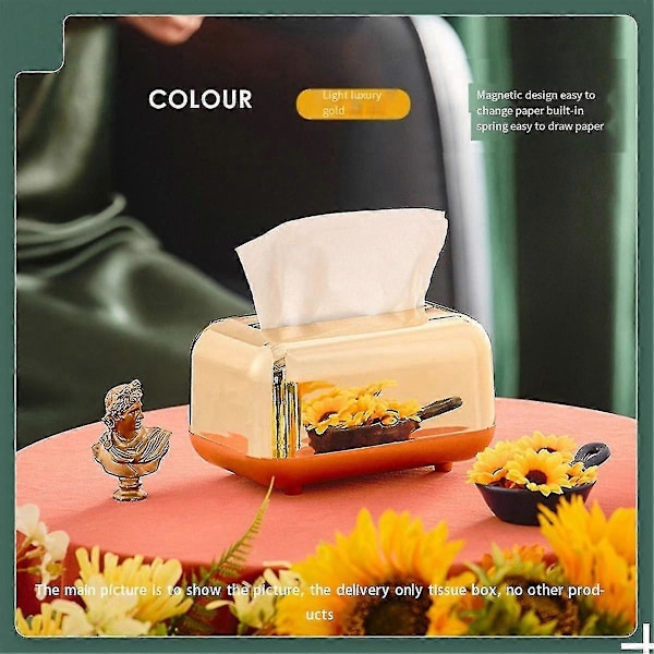 Luksus Sølv Tissue Boxe Opbevaring Servietholder Papirkasse Organizer Ornament Håndværk Skrivebord