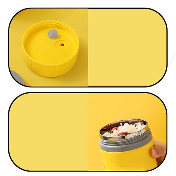 Isolasjon Suppekopp Grøt Melk Forseglet Frokost Matboks Gave 304 Rustfritt Stål Inner 480ML