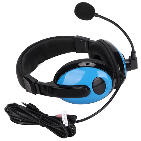 Somic Electronics Hodetelefoner Multifunksjonelle Plugger Stemme Gaming Hodesett med Mikrofon for Datamaskiner Mobiltelefon Svart Blå