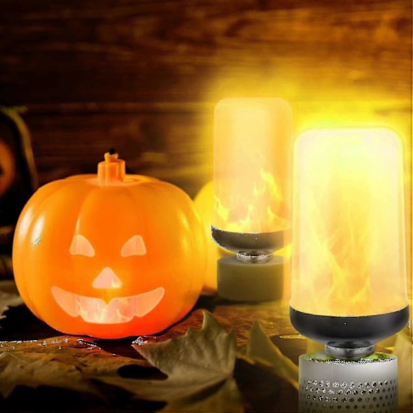 Flamlampa, E27 5w LED-lampa med flameffekt och 4 ljuslägen, dekorativa glödlampor för inom- och utomhusbruk för Halloween, jul, bröllopsfest