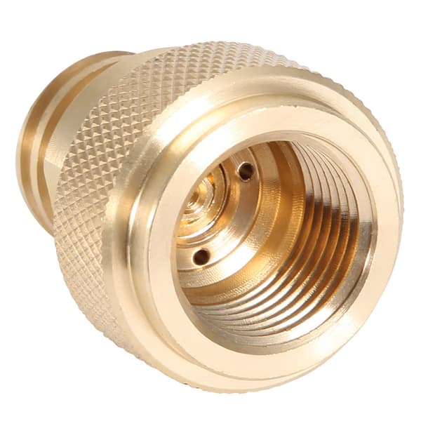 CO2-adapter i messing, erstatning for tankbeholderkonvertering (gull)