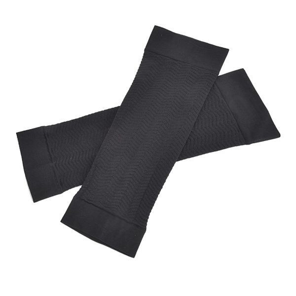 Pari musta nylon, hengittävä hikeä imevä ohut käsivarren muotoileva suojus urheilujuoksujoogaan