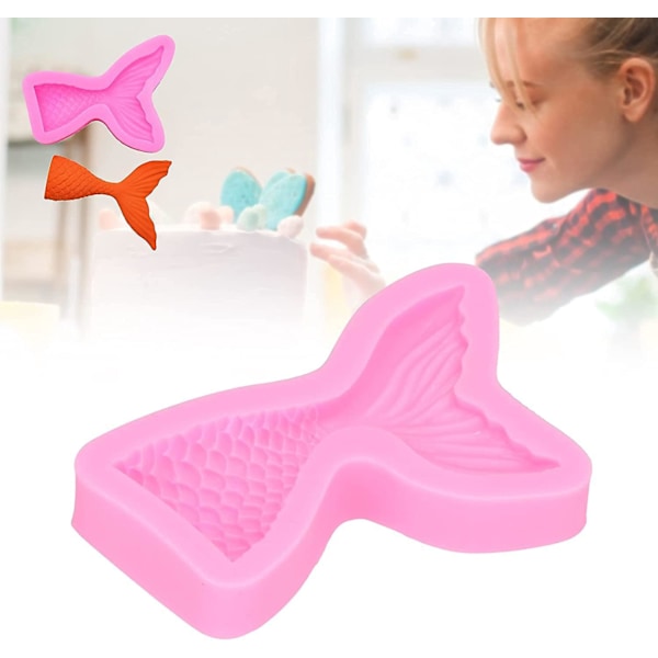 Merenneidon Hännän Silikonimuotti Suklaalle, Makeisille, Fondantille, Kupkakoristeille ja Jääpaloille