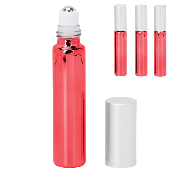 3 stk. Parfume Rollerflaske Olieforstøver Sprayflaske Parfumedispenser Beholder 10ML Rød