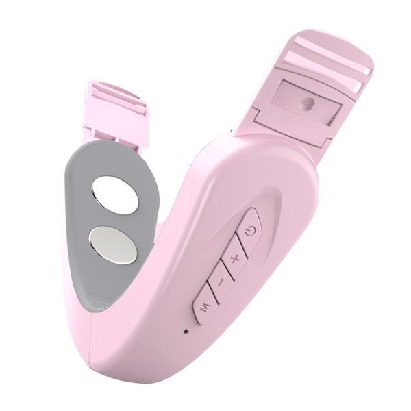 Sähköinen V-kasvojen muotoiluvyö 12 Gears Micro Current Hieronta kaksoisleuan nostokone naisille Face Beauty Pink
