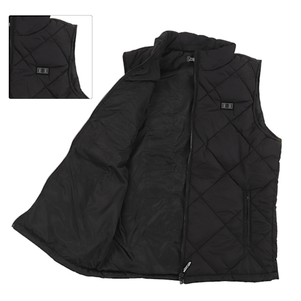 8 Steder Oppvarmet Vest Intelligent Temperaturkontroll USB Oppvarming Vest Jakke For Vinter Utendørs Svart Oppvarming Klær 3XL
