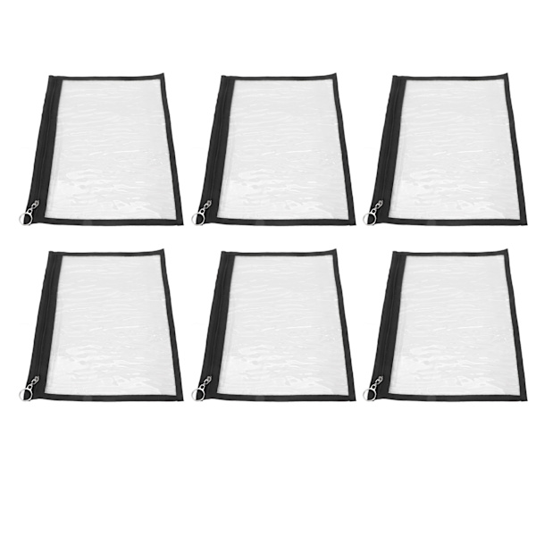 6 stk. lynlåspose rejse bærbar gennemsigtig vandtæt PVC opbevaringspose arrangør til kosmetik L
