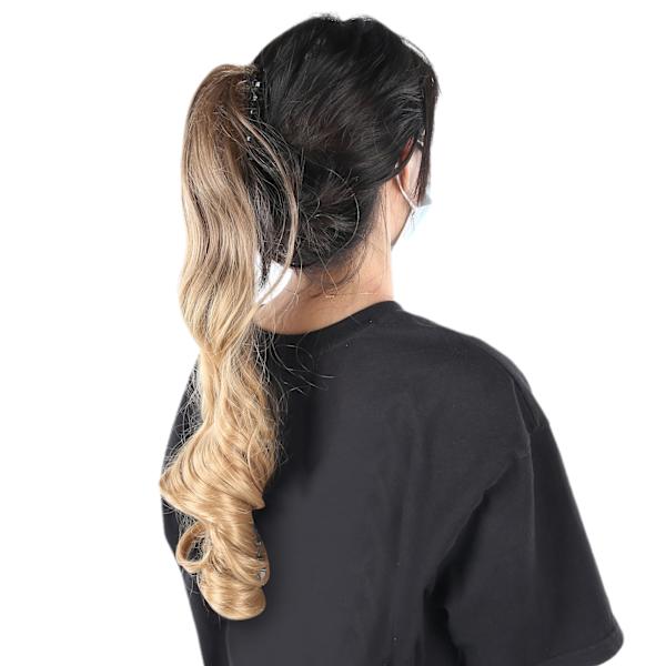 55 cm hästsvans hårförlängning Kloklämma Långt lockigt falskt hår Gradient Dam Hårstycken Wig8T27