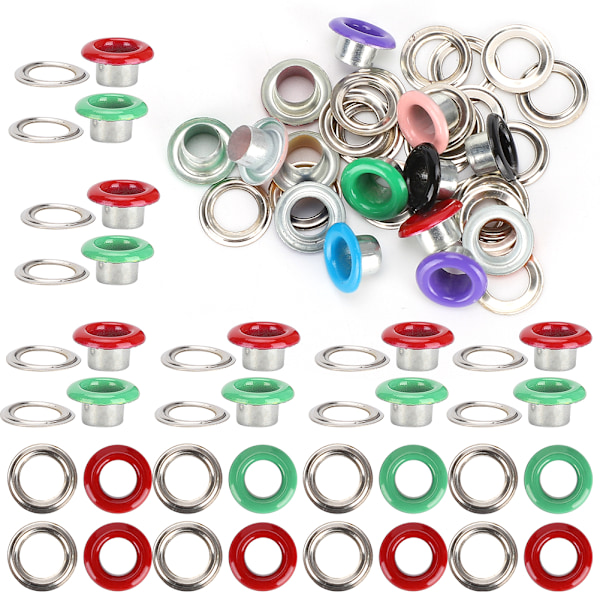 500 set metalliska öljetter med spänne, för skor, läderväskor, gör-det-själv-hantverk, knappar, nitar, verktyg, 4,5 mm