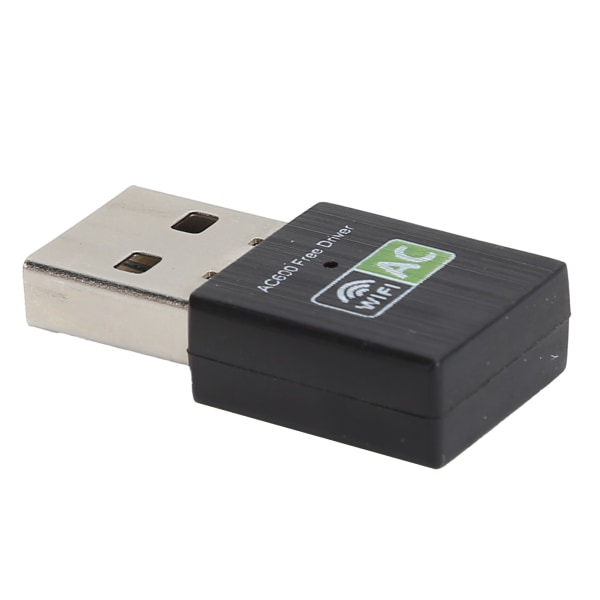 Wifi-adapter USB-mottaker Ethernet 600Mbps 2,4Ghz5Ghz Dual Band trådløst nettverkskort svart