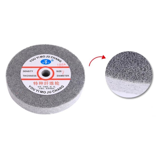 150mm Diamant Nylon Fiber Poleringshjul - 25mm Tykkelse, 180 Korn, 5-pak