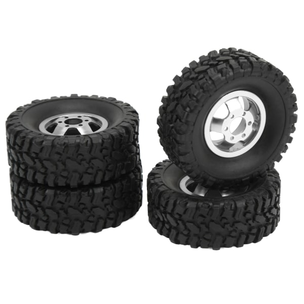 4WD gummidäck aluminiumlegering hjulnav för WPL C14 C24 B14 B24 B16 B36 1/16 RC bil uppgradering delSilver