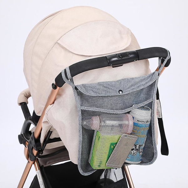Universal Stroller Mesh förvaringsväska för barnvagn och hängande förvaring - 34 x 30cm