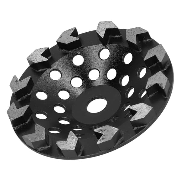 Diamantslibeskive Kop 10 Tænder Sort 180mm til Slibning af Beton Sten Cement