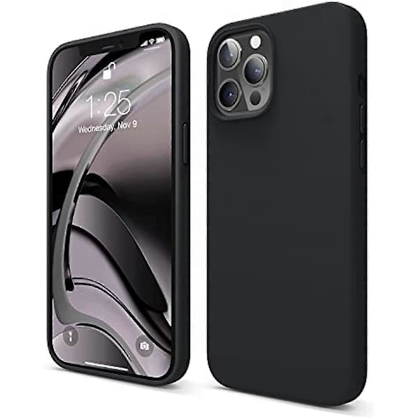 Dww-Flytande silikonskal Kompatibelt med iPhone 12 Pro Max (6,7) Premium silikonskal, Komplett skyddsfodral