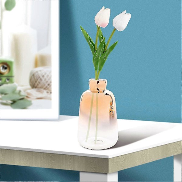 Glasvas Nordisk Elektropläterad Guldvas Glasblomvaser Dekor Torkad Blomma Flaska Bar Dekor