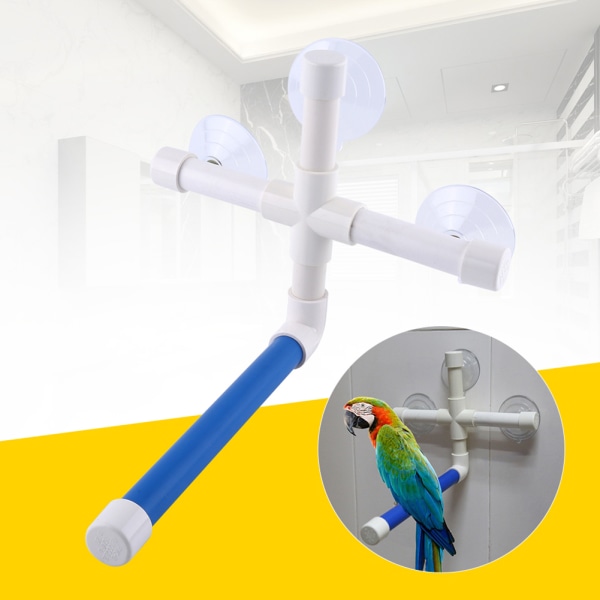 Fågelpinnar Papegoja undulat Vikbar sugkopp Fönster Dusch Badkar Vägg Tassslipstativ Leksak
