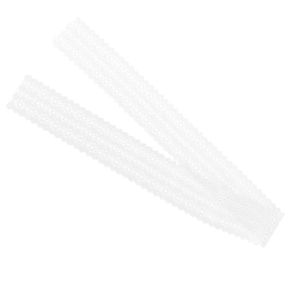 Vit spets 10 meter 6cm/2,3 tum bred bandkant blommönster spets för pannband kläder presentinslagning
