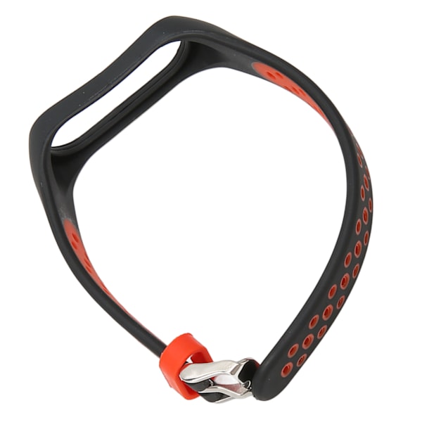 Udskiftningsarmbånd Fuld beskyttelse Juster størrelse Blød Silikone Smart Armbåndsrem til Mi Band 7 Sort Rød
