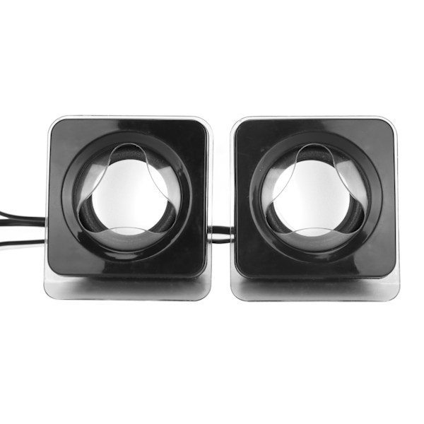 1 par Mini USB2.0-högtalare Dator Laptop Skrivbord Trådbunden Stereo Musikhögtalare Svart