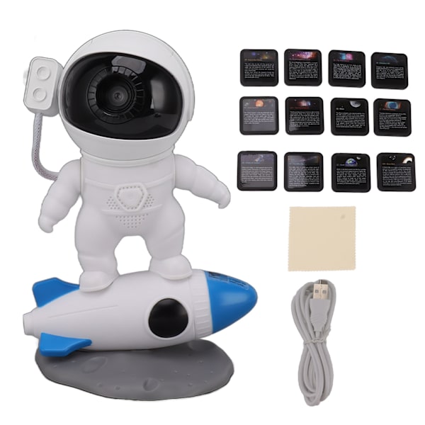 Stjerneprojektor Galaxy Natlys USB Type C 360 Graders Rotation Magnetisk Hoved RGB Astronaut Lysprojektor til Soveværelse Fest