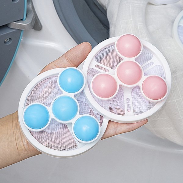 3 stk. Push Bubble Vaskebolde Vasketøjsbolde Multifunktionelle Vaskemaskinebolde uden sammenfiltring med net