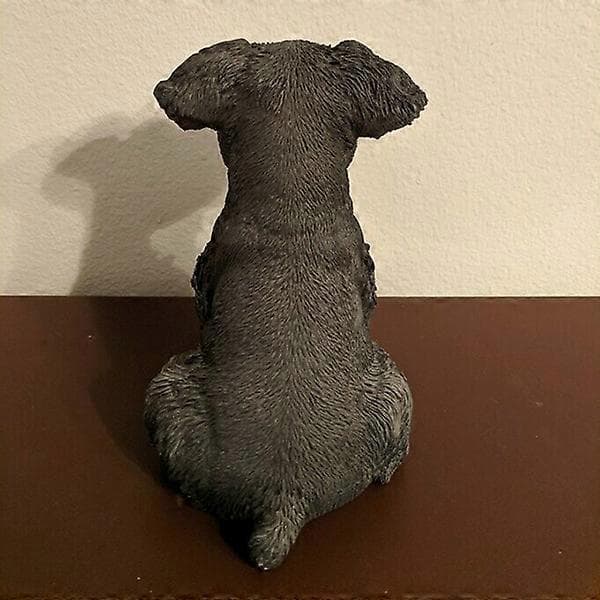 Siddende Schnauzer Hvalp Statue Harpiks Plæneskulptur Super Sød Have Gårdsindretning som visa