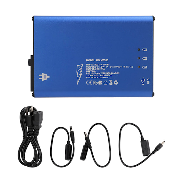 Multi Batteri Oplader Hub 5 Opladnings Porte Flere Beskyttelse Intelligent Kontrol 5 i 1 Oplader Hub US 100‑240V