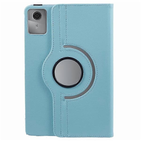 Compatible with Lenovo Tab M11 / Xiaoxin Pad 11 2024 Leather Case Rotating Stand Tablet Case LightBlue