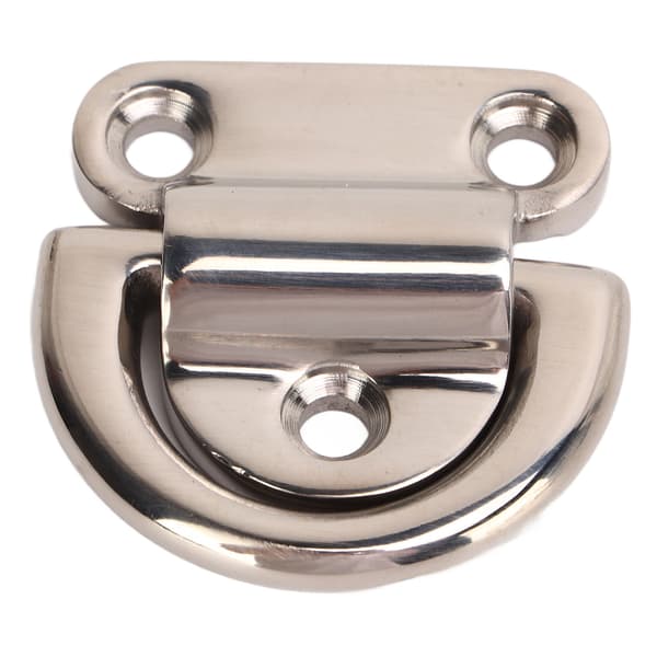 4 Sett Rustfrie Stål Foldbare Pad Eye Polering Rustfri D-ringer Dekk Foldbare Pad Eye for Marine Yacht