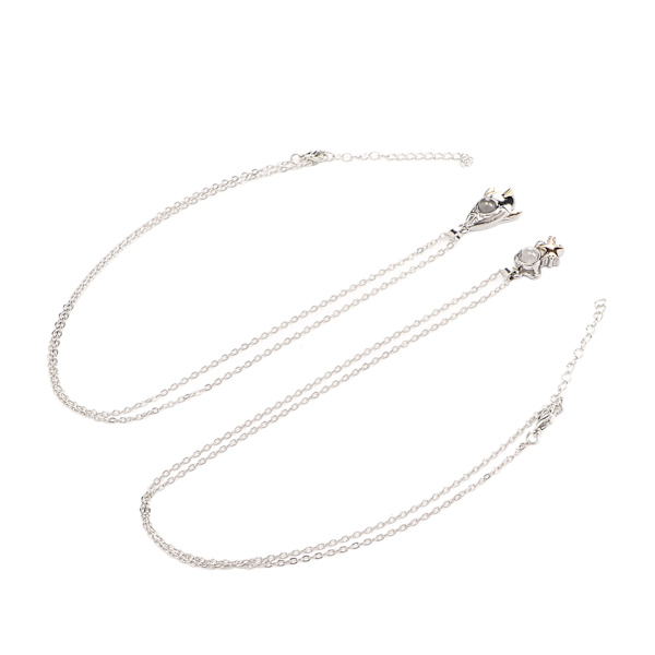 2 st Astronaut Par Halsband Fest Legering Enkelt Fashionabelt Elegant Halsband Smycken Tillbehör Present