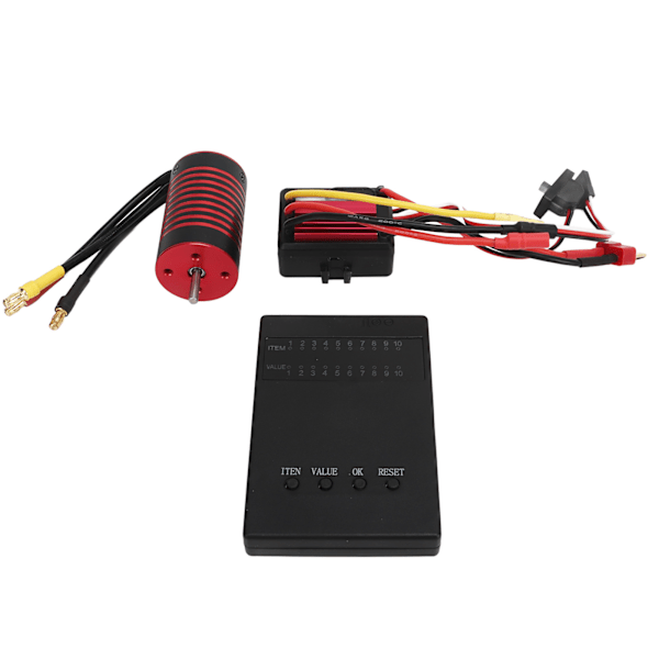 RC børsteløs motor ESC-sett 2845 vanntett motor 35A ESC programmeringskortsett for 1/12 fjernkontrollbil 2800KV