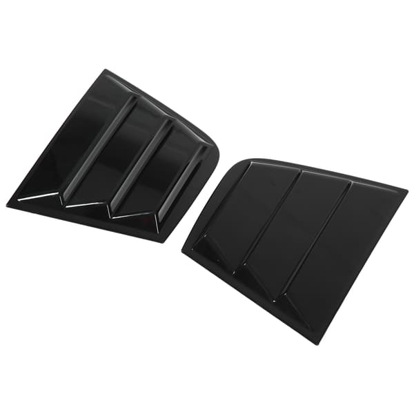 2 stk. svart sidevindusjalusi frontrute solskjermdeksel biltilpasninger erstatning for Dodge Charger 2015+