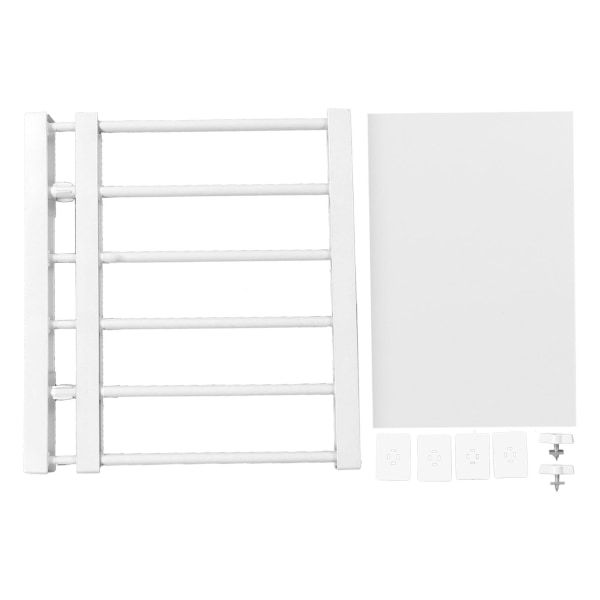 Justerbar hylde med spændestang - Pladsbesparende, sømfri, udtrækkelig hylde til skab og garderobe - 16,5 tommer bredde 30-40 cm / 11,8-15,7 tommer længde