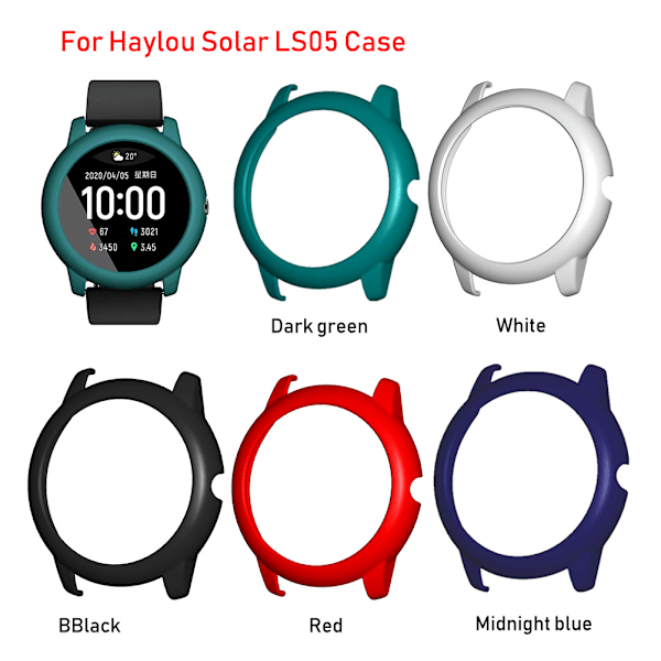 Kotelo Solar LS05 -kellolle Silikoni-näytönsuojakalvokehys Xiaomi Solar Smart Watch -pehmeälle rannekkeelle