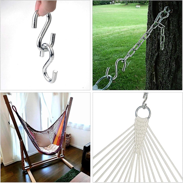 Tunga S-krokar för att hänga upp hammockställ, gunga och växter - 2-pack