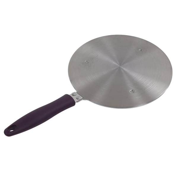 Induksjon Adapter Plate Rustfritt Stål Varmespreder med Lilla Håndtak Kjøkken Tilbehør for Jern Gryte Keramisk Gryte 19.5cm/7.68in