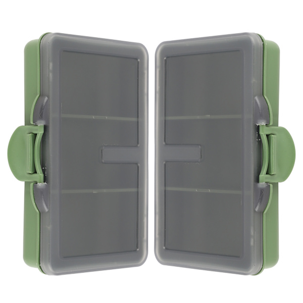 2 stk. fiskekrog agn gadget boks mini PP opbevaringsboks etui til fiskegrej tilbehør 3 rum