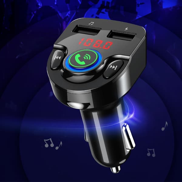 G32 12-24V Bluetooth FM Håndfri Hukommelseskort MP3-afspiller A2DP Biltilbehør Sort