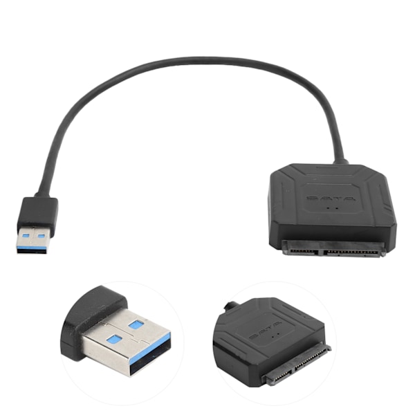 SATA USB 3.0-adapter 2,5 tommer 3,5 tommer SSD HDD harddiskabel bærbar PC-tilbehør 100-240vEU-plugg