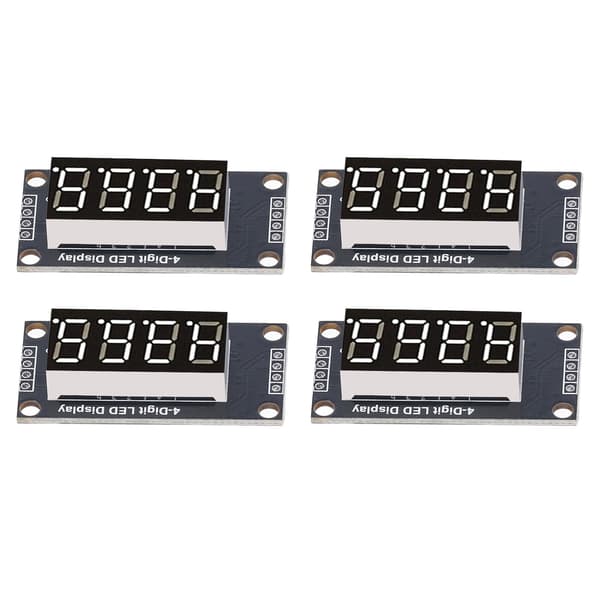 4 sett digitalt rørdisplaymodul LED 4-sifret 7-segment 0,36 tommer TM1637 drivbrikke hvit MRA110A