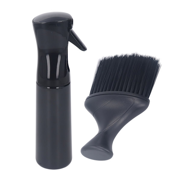 Hårsprayflaska Black Hair Mist Sprayflaska med halsdusterborste för hårklädd