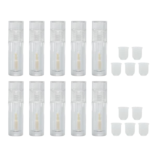 2 ml läppglansrör Tom transparent bärbar lätt påfyllningsbar tom läppbalsamflaska