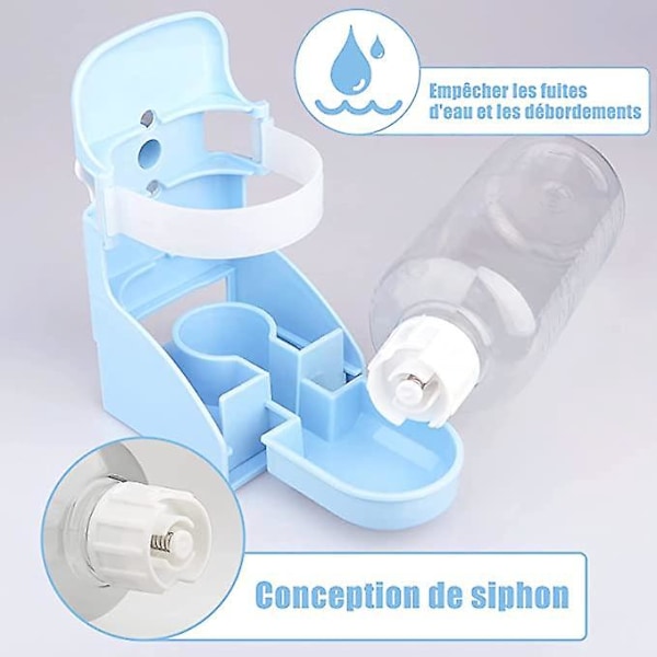 Liten Vattendispenser för Djur, 350ml Stor Kapacitet Automatisk Kaninvattendispenser Hängande Drickare, för Hamster, Marsvin, Kanin, Råtta, Chinchilla,