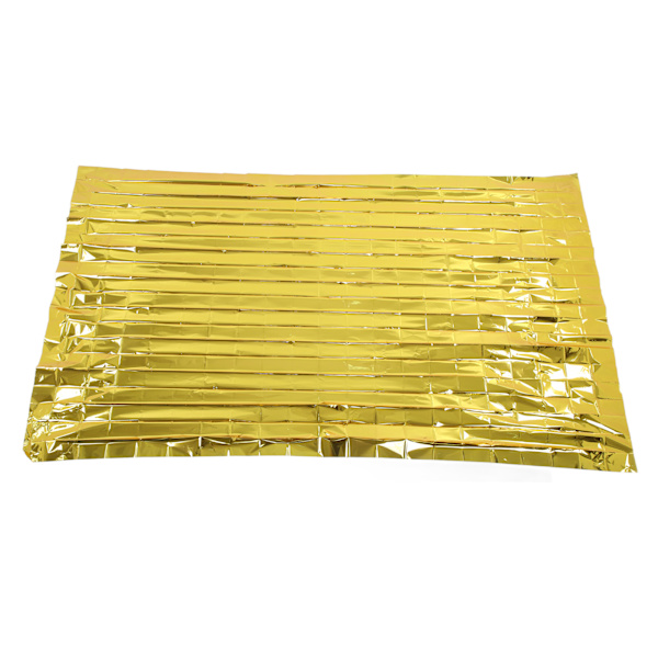 Nödfilt Vikbar PET Aluminiserad Film Termisk Filt Bärbar Överlevnadsfilt för Resa Camping Utomhus Guld 210CMx160CM