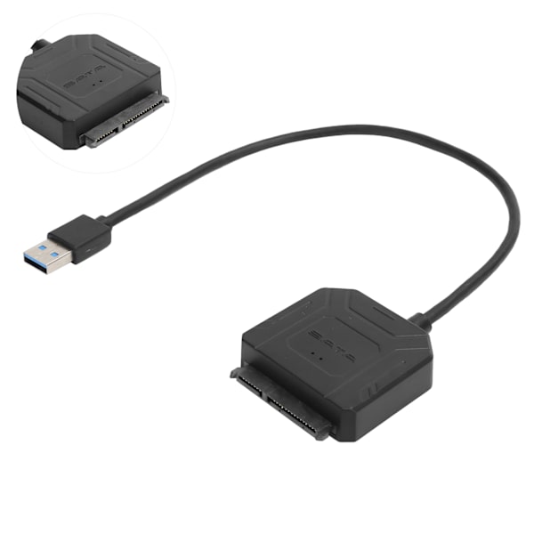 SATA USB 3.0-adapter 2,5 tommer 3,5 tommer SSD HDD harddiskabel bærbar PC-tilbehør 100-240vUS-kontakt