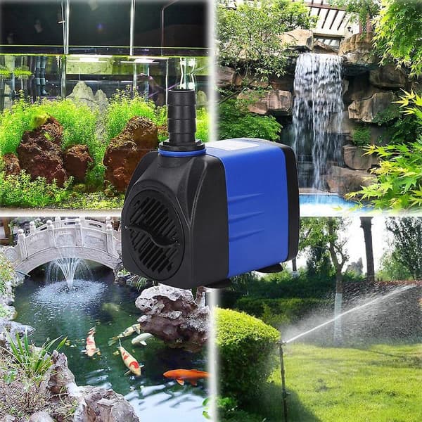 Multifunktionell dränkbar vattenpump, 6W 500L/h AC220-240V, för akvarier, dammar, trädgårdsfontäner, hydroponiska system