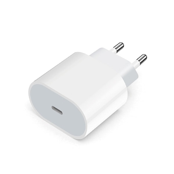 iPhone Oplader - Hurtig oplader - Adapter + Kabel 20W USB-C Hvid
