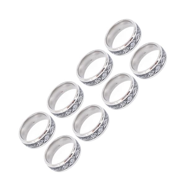 8 stk. Dragemønsterring Mænd Rustfrit Stål Moderigtig Elegant Ring Smykketilbehør til Datingfest